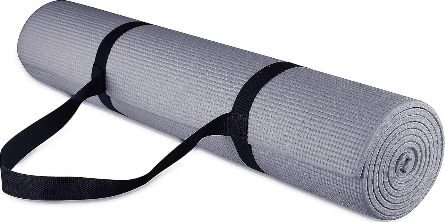 Fitvids All Purpose High Density Anti-Tear Exercise Yoga Mat with Carrying Strap