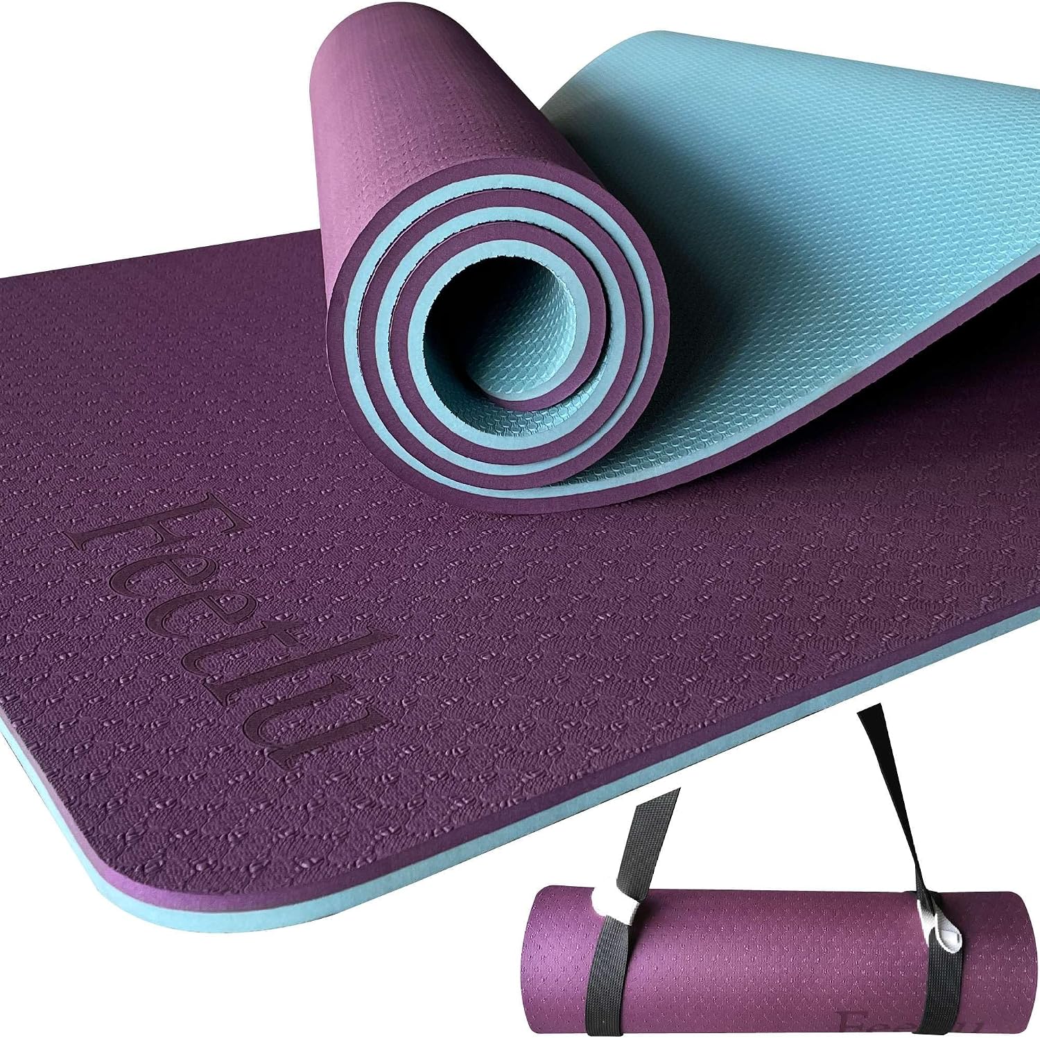 Extra Thick Yoga Mat with Carry Strap (B08JYQLKXZ)