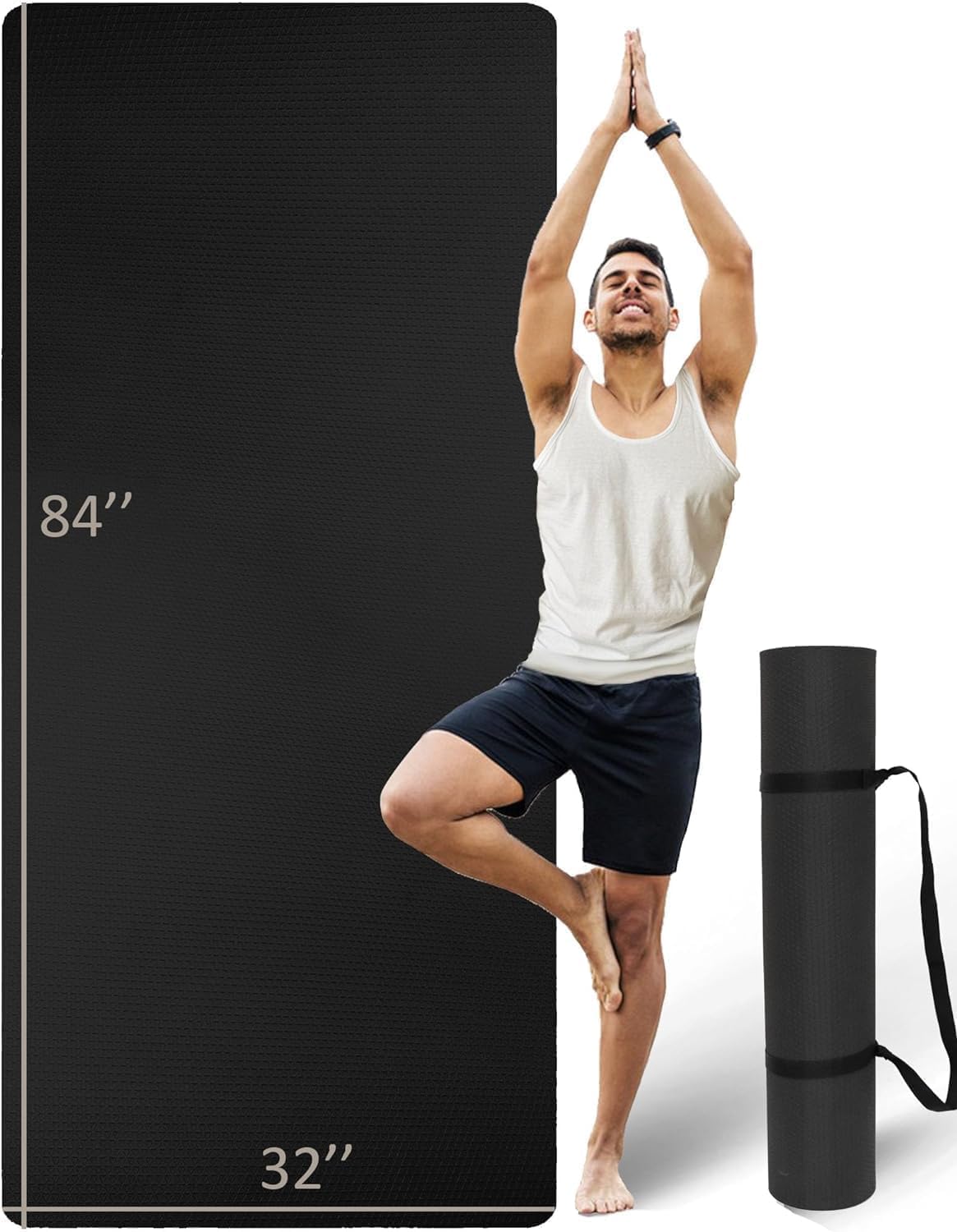 Extra Long & Wide Thick Yoga Mat for Tall Men (B0CM22ZRTT)