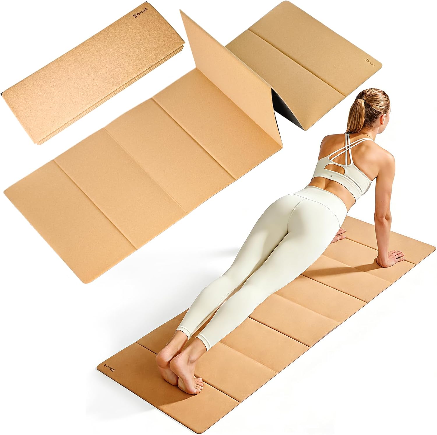 Rocalt Foldable Cork Yoga Mat (B0GK6H228C)